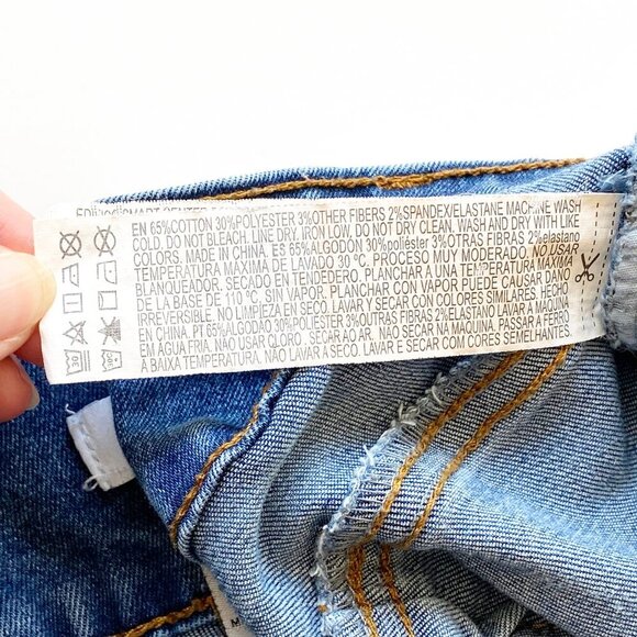 Forever 21 Womens Up Lyfter Denim Shorts 26 Cuffed Medium Wash Slimming Lifting - Picture 8 of 11